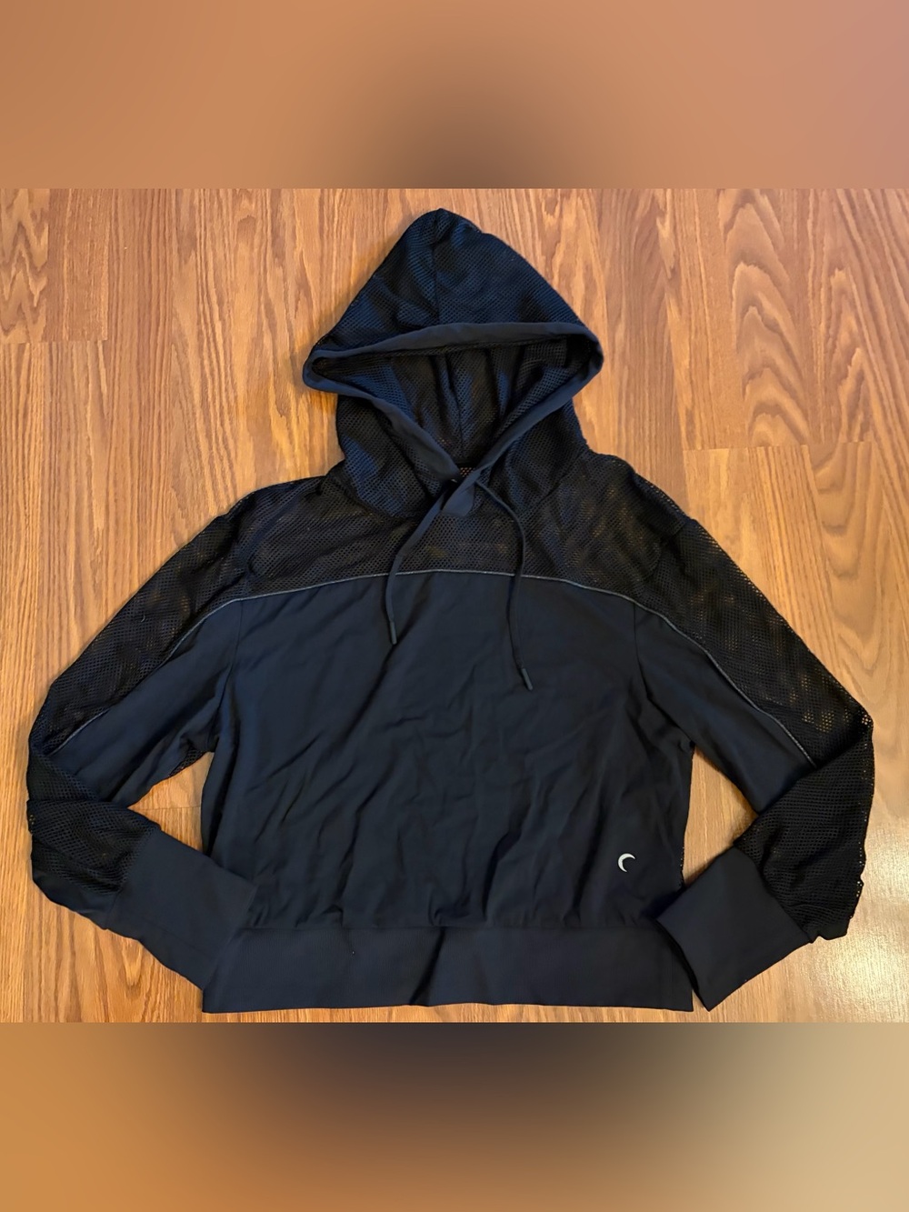 ZYIA Active Black Mesh Winner Hoodie - Women’s Medium